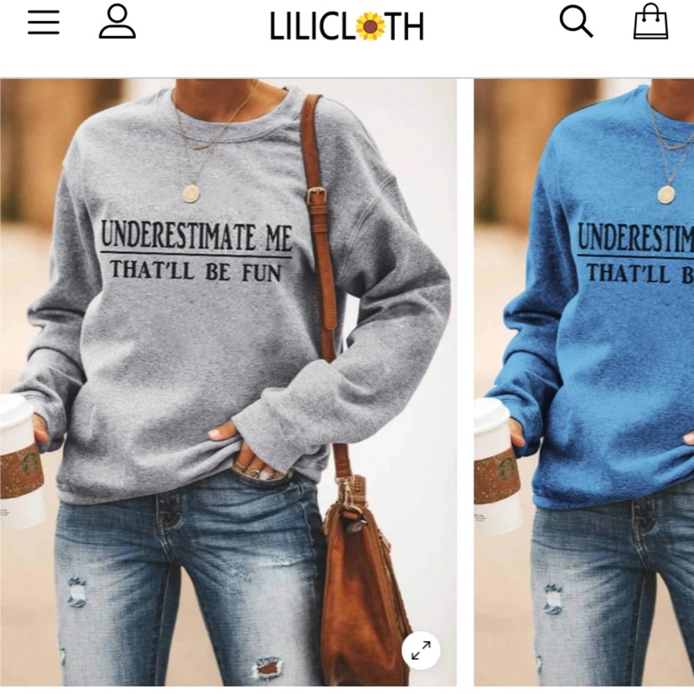 Etsy “underestimate me, that’ll be fun” sweatshirt